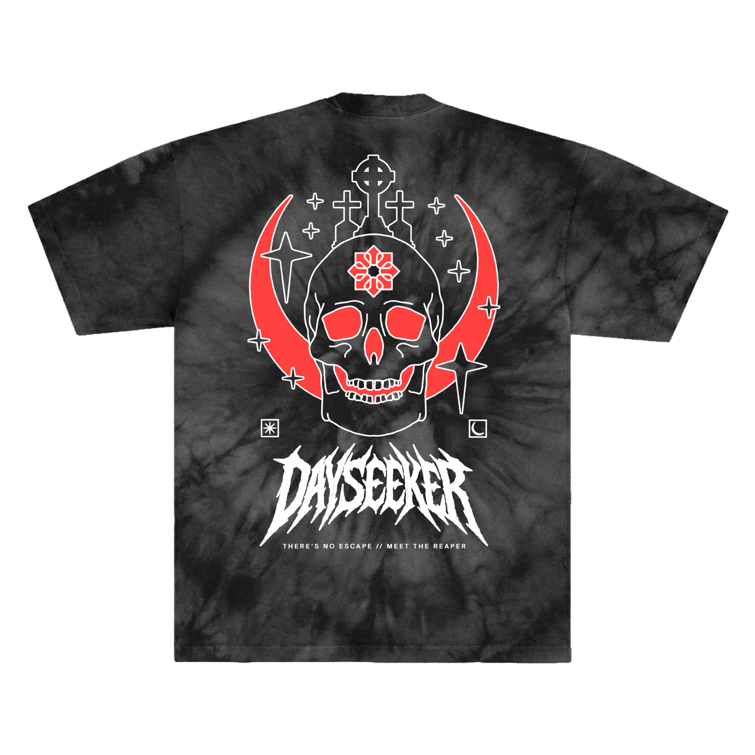 Red Moon Skull Dye Tee