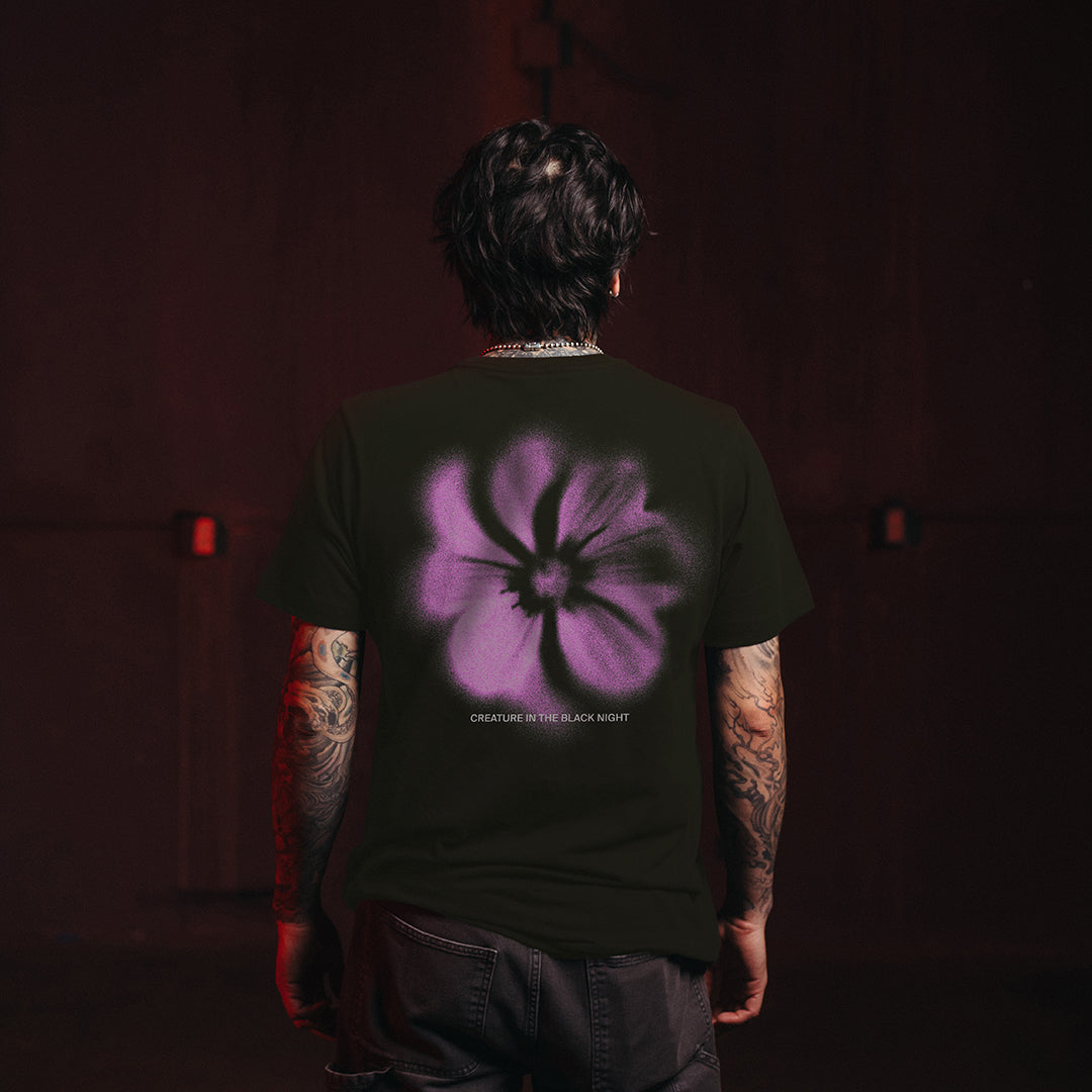 Forest Green Faded Flower Tee