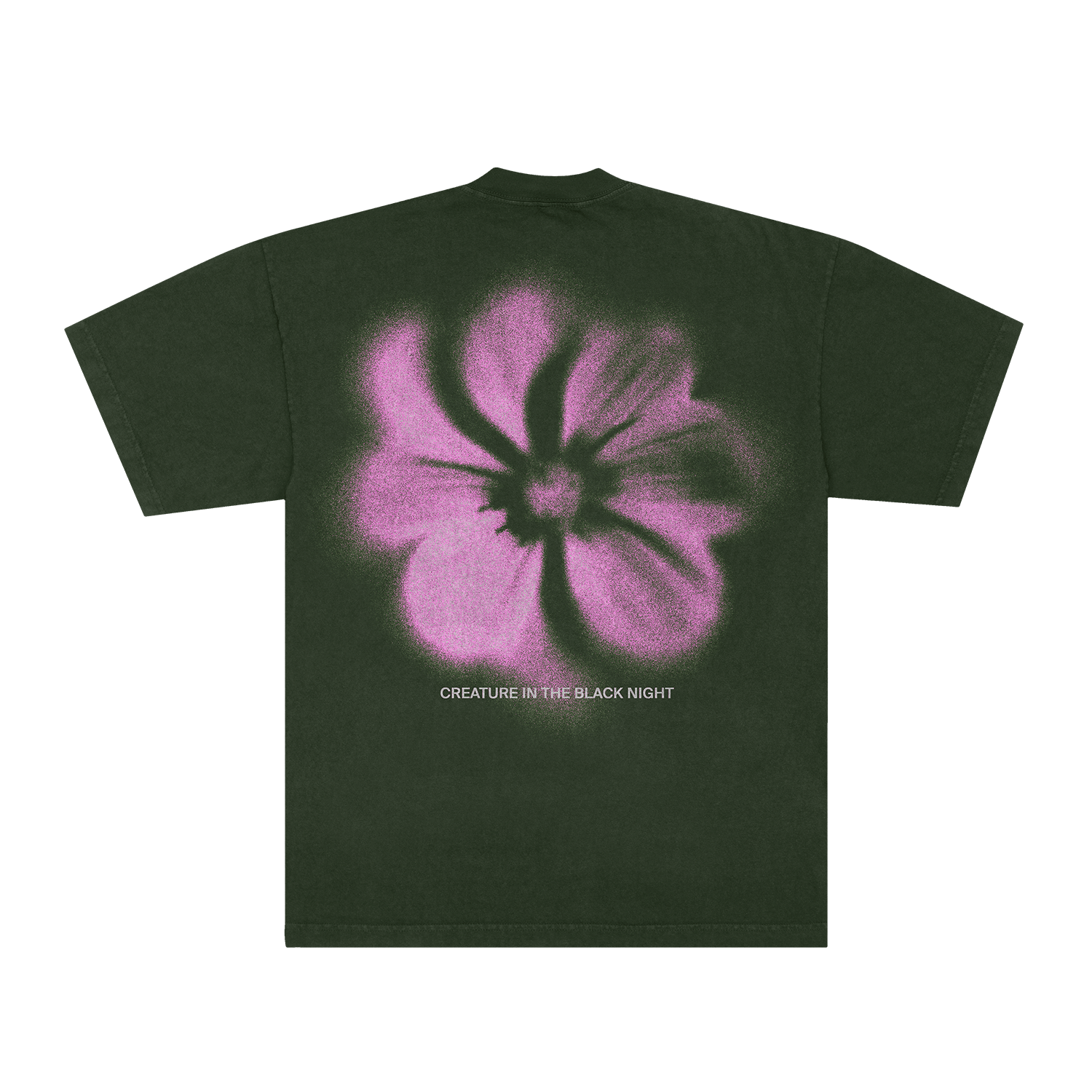 Forest Green Faded Flower Tee