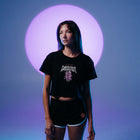 Black Coffin Crop Top