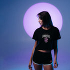 Black Coffin Crop Top